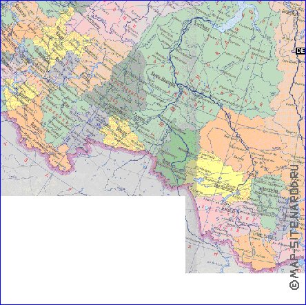 Administratives carte de Russie