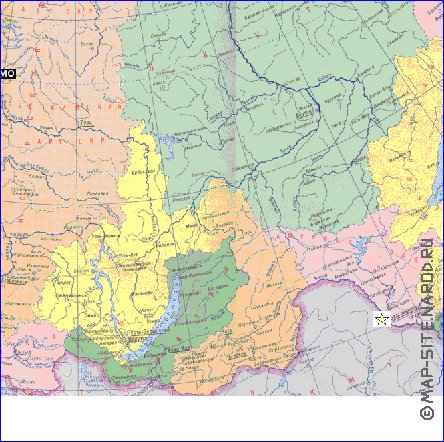 Administratives carte de Russie