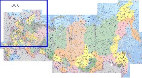 Administratives carte de Russie