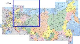 Administratives carte de Russie