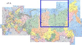 Administratives carte de Russie