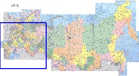 Administratives carte de Russie