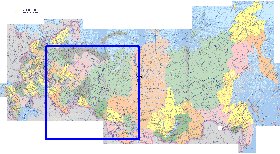 Administratives carte de Russie