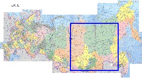 Administratives carte de Russie