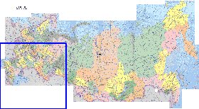 Administratives carte de Russie