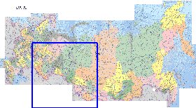 Administratives carte de Russie