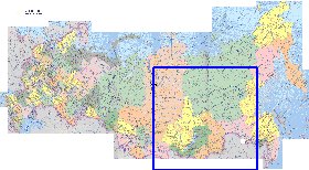 Administratives carte de Russie