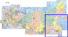 Administratives carte de Russie