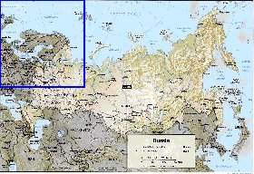 carte de Russie en anglais