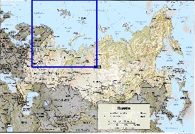 carte de Russie en anglais