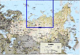 carte de Russie en anglais