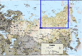 carte de Russie en anglais