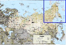 carte de Russie en anglais