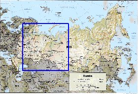 carte de Russie en anglais