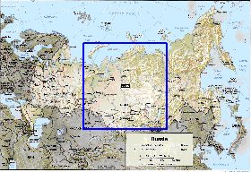 carte de Russie en anglais