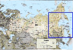 carte de Russie en anglais