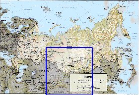 carte de Russie en anglais