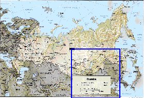 carte de Russie en anglais