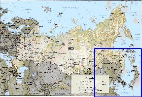 carte de Russie en anglais