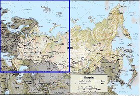 carte de Russie en anglais