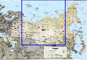 carte de Russie en anglais