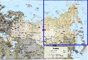 carte de Russie en anglais