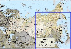 carte de Russie en anglais