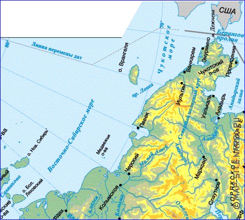 Fisica mapa de Russia