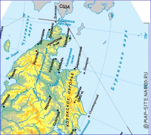 Fisica mapa de Russia