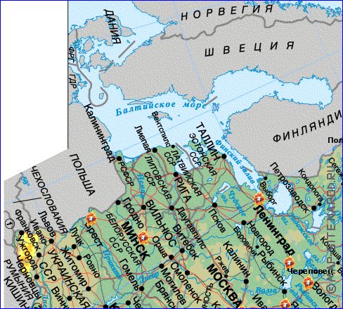 Fisica mapa de Russia