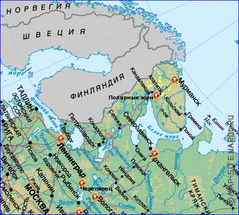 Fisica mapa de Russia