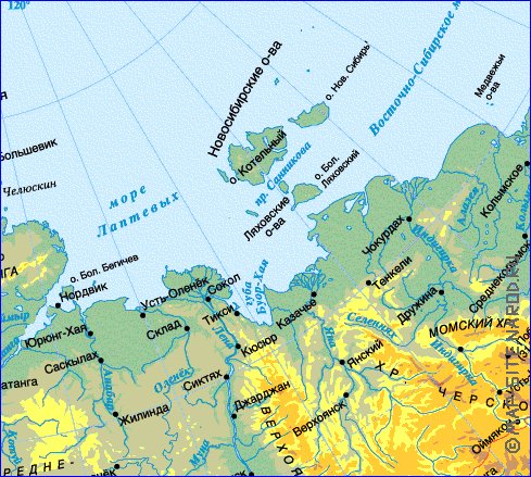 Fisica mapa de Russia