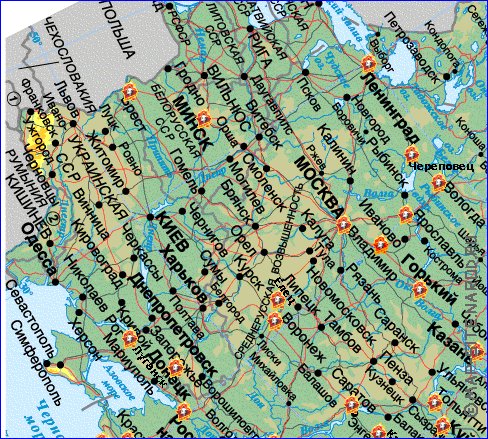 Fisica mapa de Russia