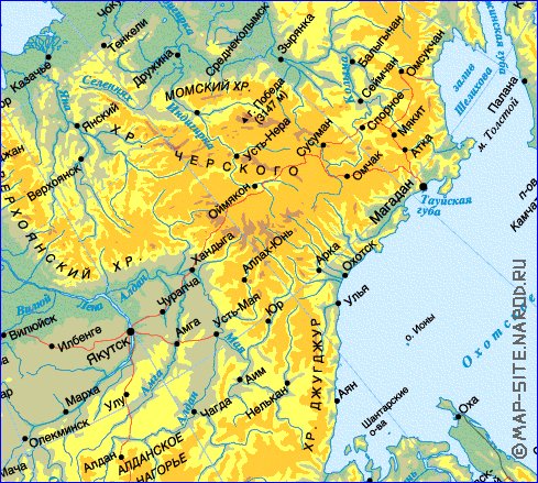 Fisica mapa de Russia