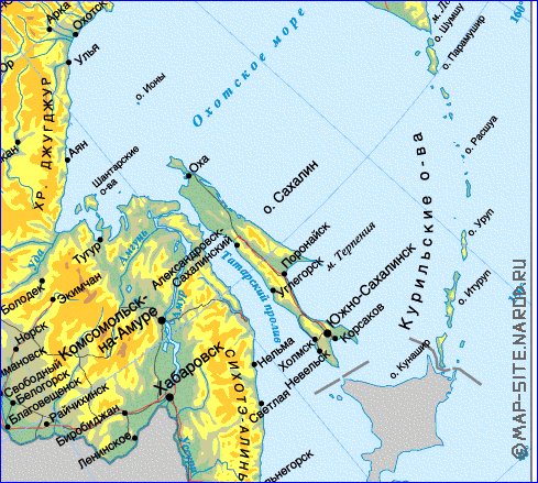 Fisica mapa de Russia