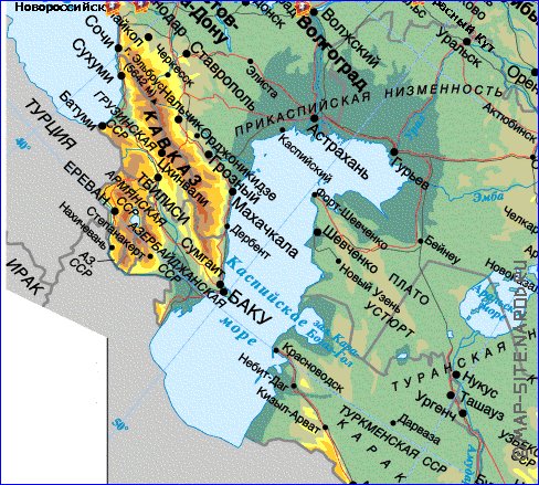 Fisica mapa de Russia