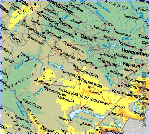 Fisica mapa de Russia