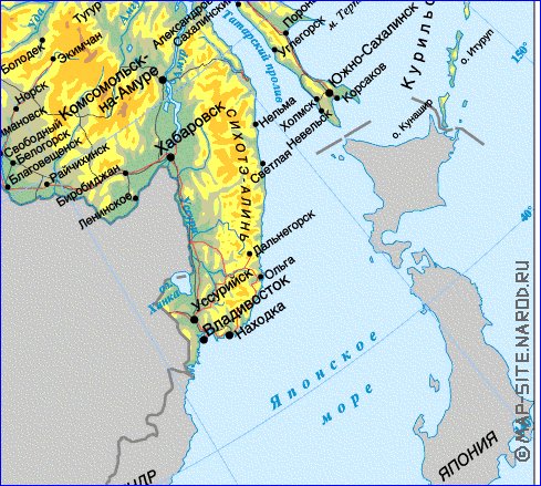 Fisica mapa de Russia