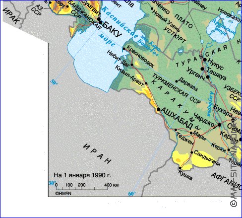 Fisica mapa de Russia