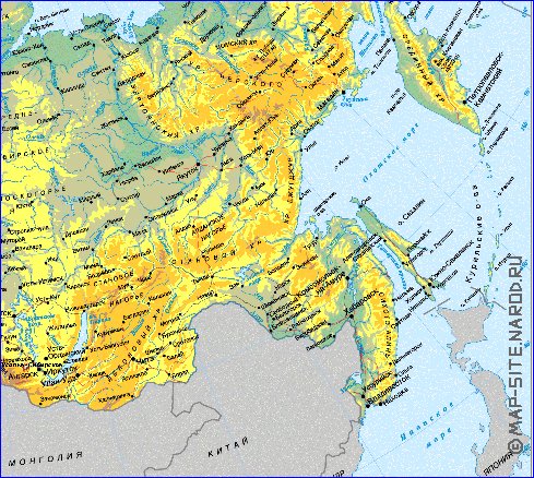 Fisica mapa de Russia