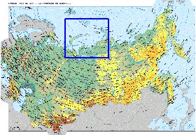 Fisica mapa de Russia