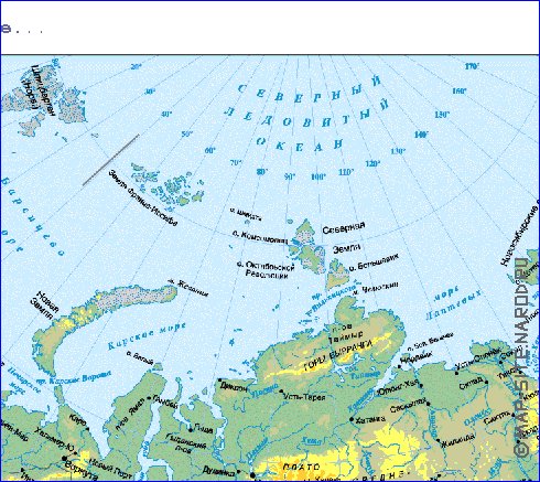 Fisica mapa de Russia