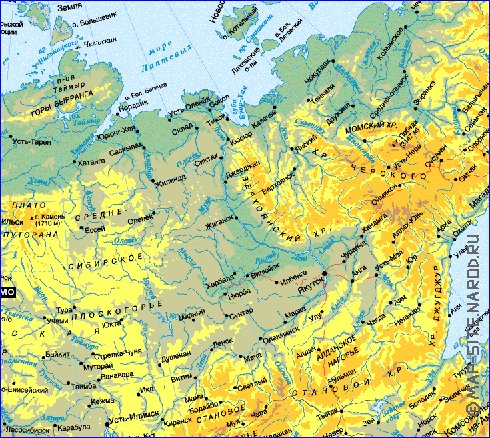 Fisica mapa de Russia