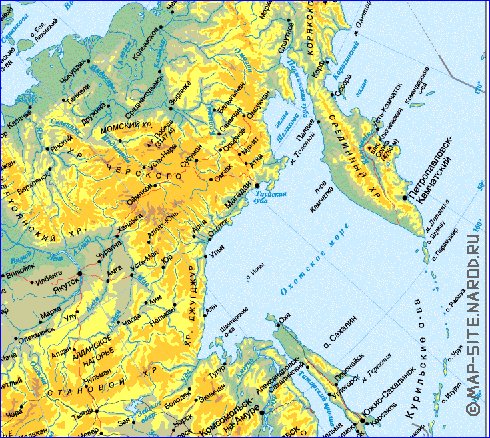 Fisica mapa de Russia