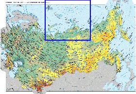 Fisica mapa de Russia