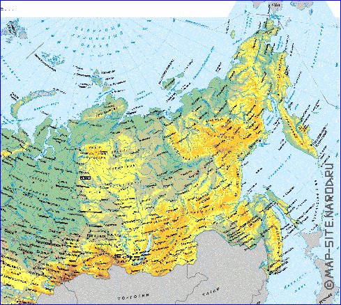 Fisica mapa de Russia