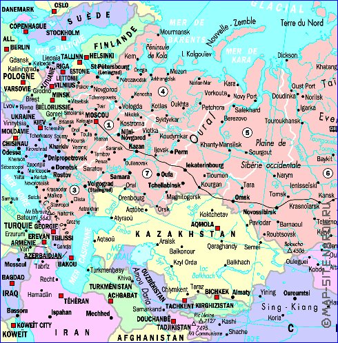 carte de Russie