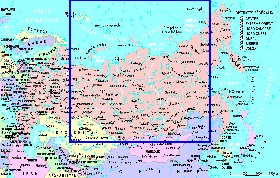 mapa de Russia em frances