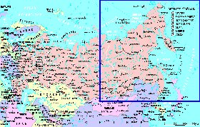 mapa de Russia em frances