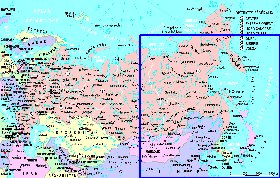 mapa de Russia em frances